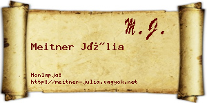 Meitner Júlia névjegykártya